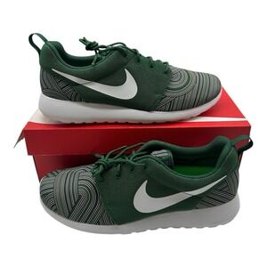 Nike Roshe One Print Running Shoes Mens 9 Gorge‎ Green/White Striped 655206-313